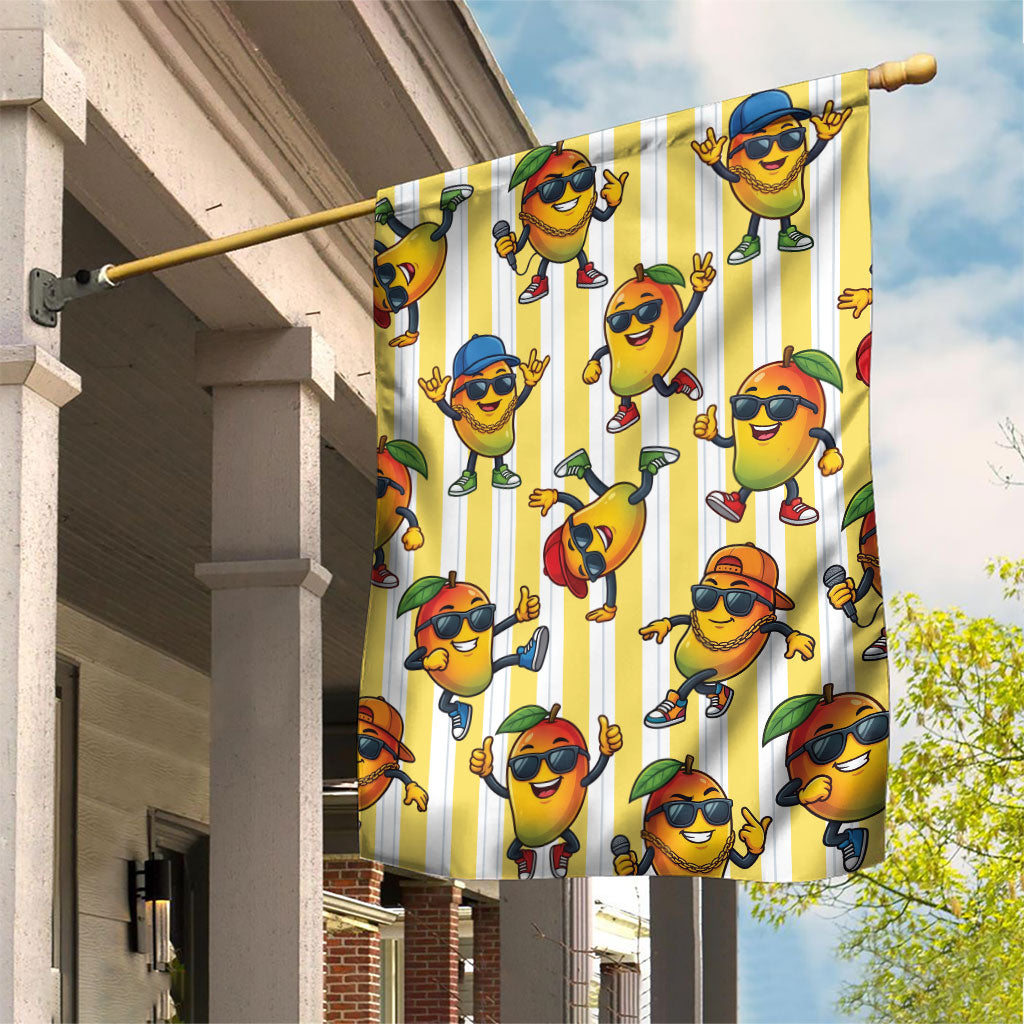 Funny Hawaii Mango Hip Hop Cartoon Garden Flag Summer Beach Party