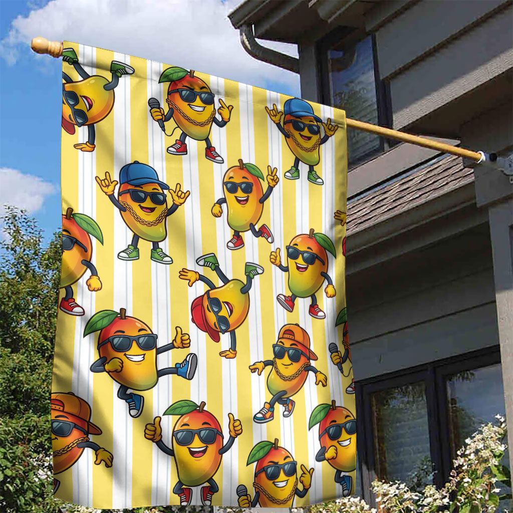 Funny Hawaii Mango Hip Hop Cartoon Garden Flag Summer Beach Party