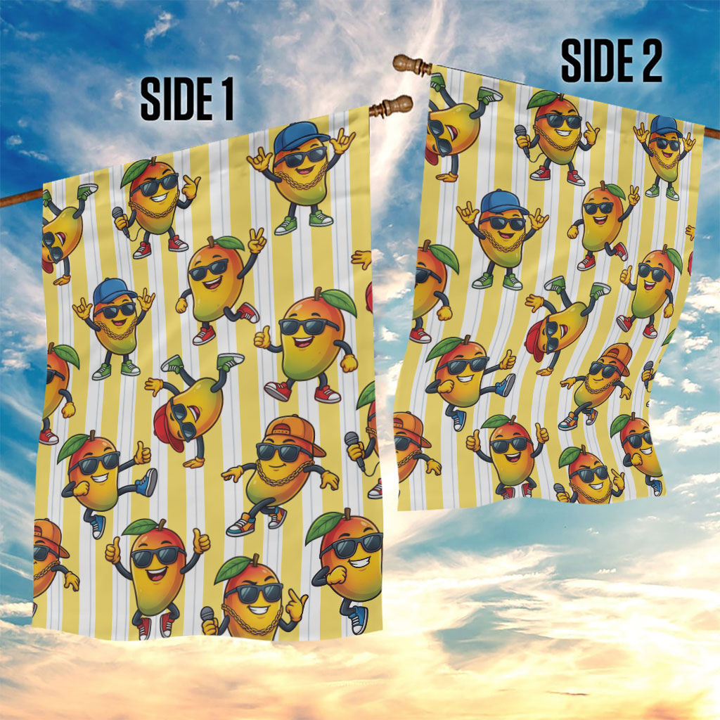 Funny Hawaii Mango Hip Hop Cartoon Garden Flag Summer Beach Party
