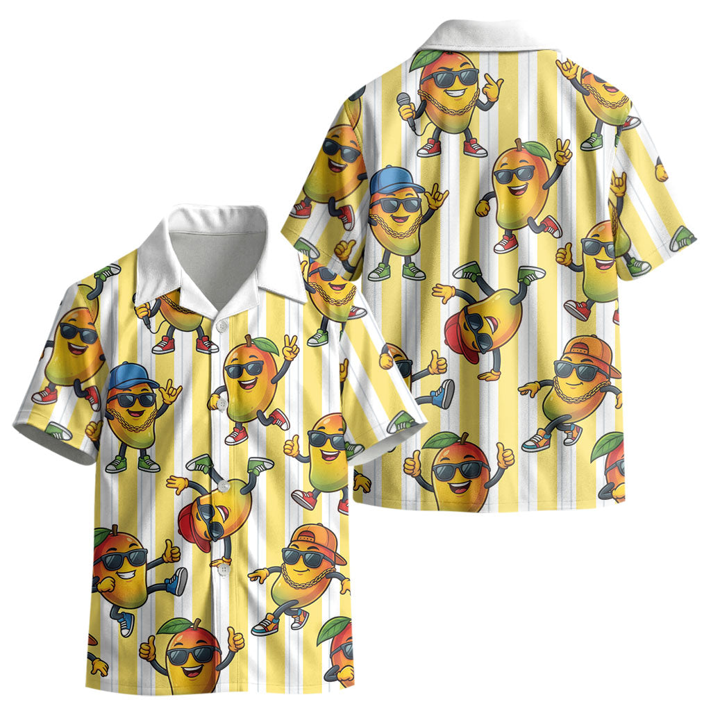 Funny Hawaii Mango Hip Hop Cartoon Kid Hawaiian Shirt Summer Beach Party