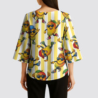 Funny Hawaii Mango Hip Hop Cartoon Kimono Sleeve Blouse Summer Beach Party