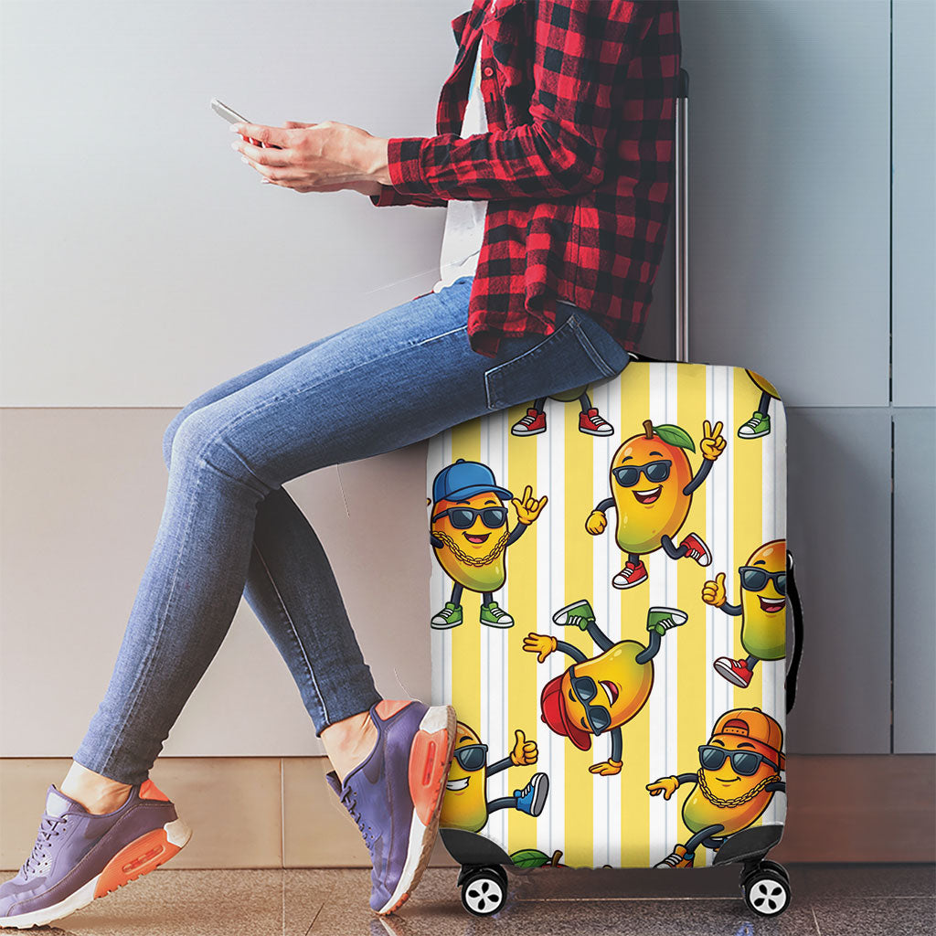 Funny Hawaii Mango Hip Hop Cartoon Luggage Cover Summer Beach Party