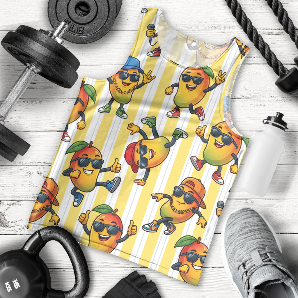 Funny Hawaii Mango Hip Hop Cartoon Men Tank Top Summer Beach Party