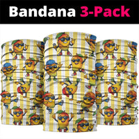 Funny Hawaii Mango Hip Hop Cartoon Neck Gaiter Summer Beach Party
