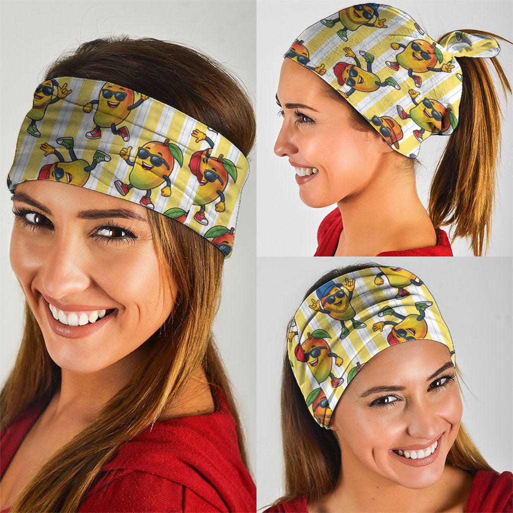 Funny Hawaii Mango Hip Hop Cartoon Neck Gaiter Summer Beach Party