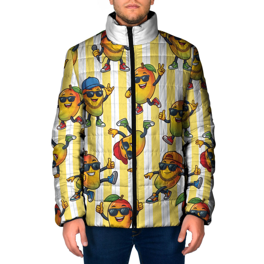 Funny Hawaii Mango Hip Hop Cartoon Padded Jacket Summer Beach Party