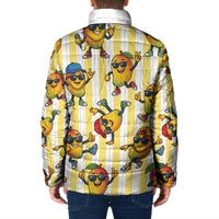 Funny Hawaii Mango Hip Hop Cartoon Padded Jacket Summer Beach Party