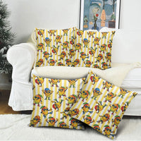 Funny Hawaii Mango Hip Hop Cartoon Pillow Cover Summer Beach Party