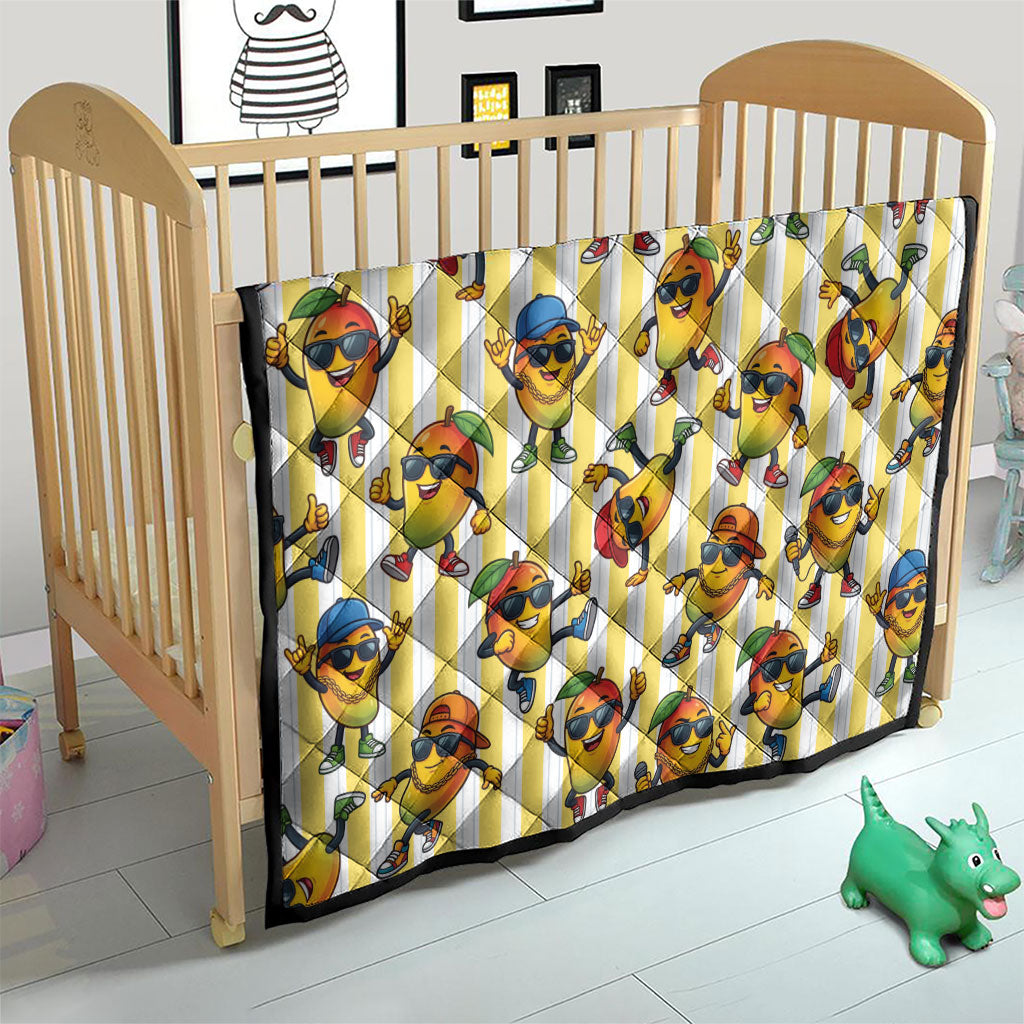 Funny Hawaii Mango Hip Hop Cartoon Quilt Summer Beach Party