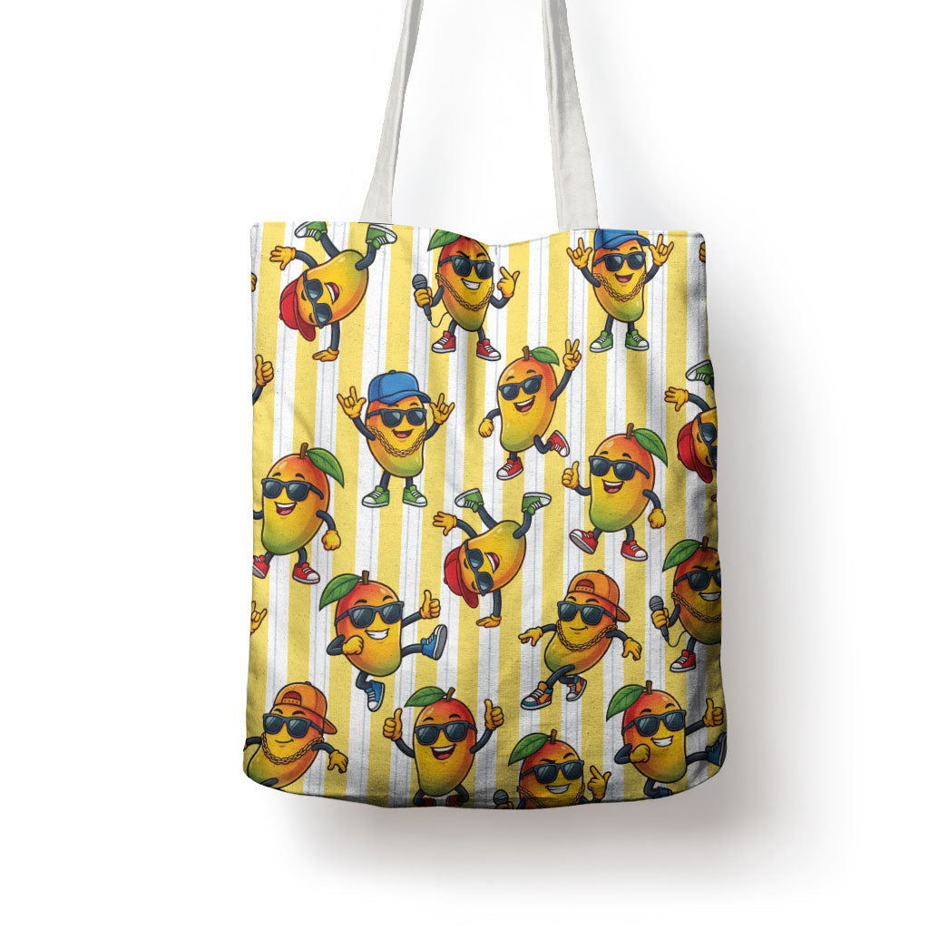 Funny Hawaii Mango Hip Hop Cartoon Tote Bag Summer Beach Party