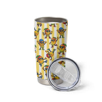Funny Hawaii Mango Hip Hop Cartoon Tumbler Cup Summer Beach Party