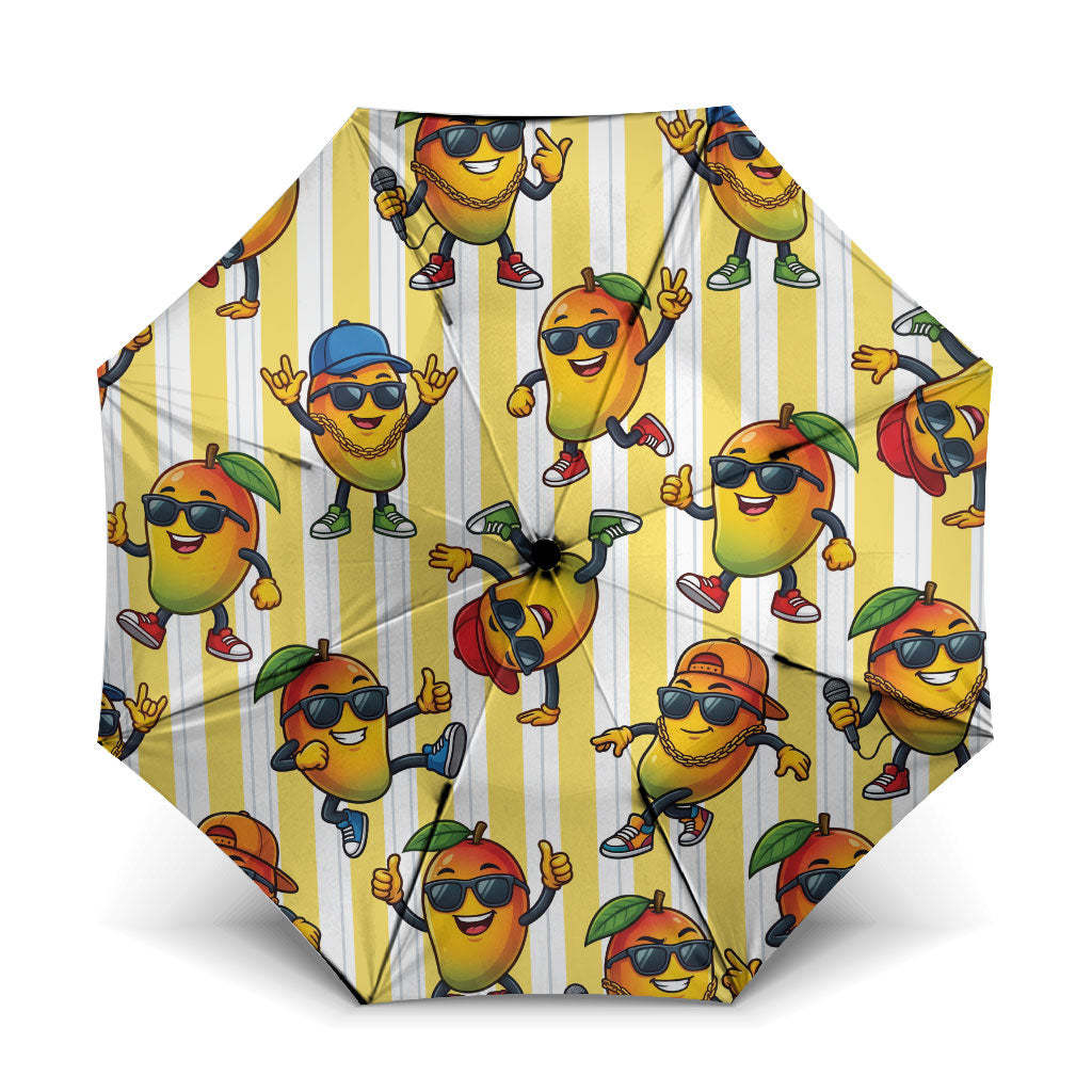 Funny Hawaii Mango Hip Hop Cartoon Umbrella Summer Beach Party