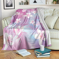 Pink Aloha Hawaiian Blanket Tropical Flower Palm Leaf Pattern LT19 Pink - Polynesian Pride