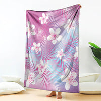 Pink Aloha Hawaiian Blanket Tropical Flower Palm Leaf Pattern LT19 - Polynesian Pride