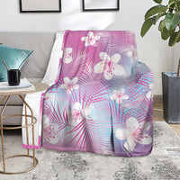Pink Aloha Hawaiian Blanket Tropical Flower Palm Leaf Pattern LT19 - Polynesian Pride