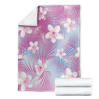 Pink Aloha Hawaiian Blanket Tropical Flower Palm Leaf Pattern LT19 - Polynesian Pride