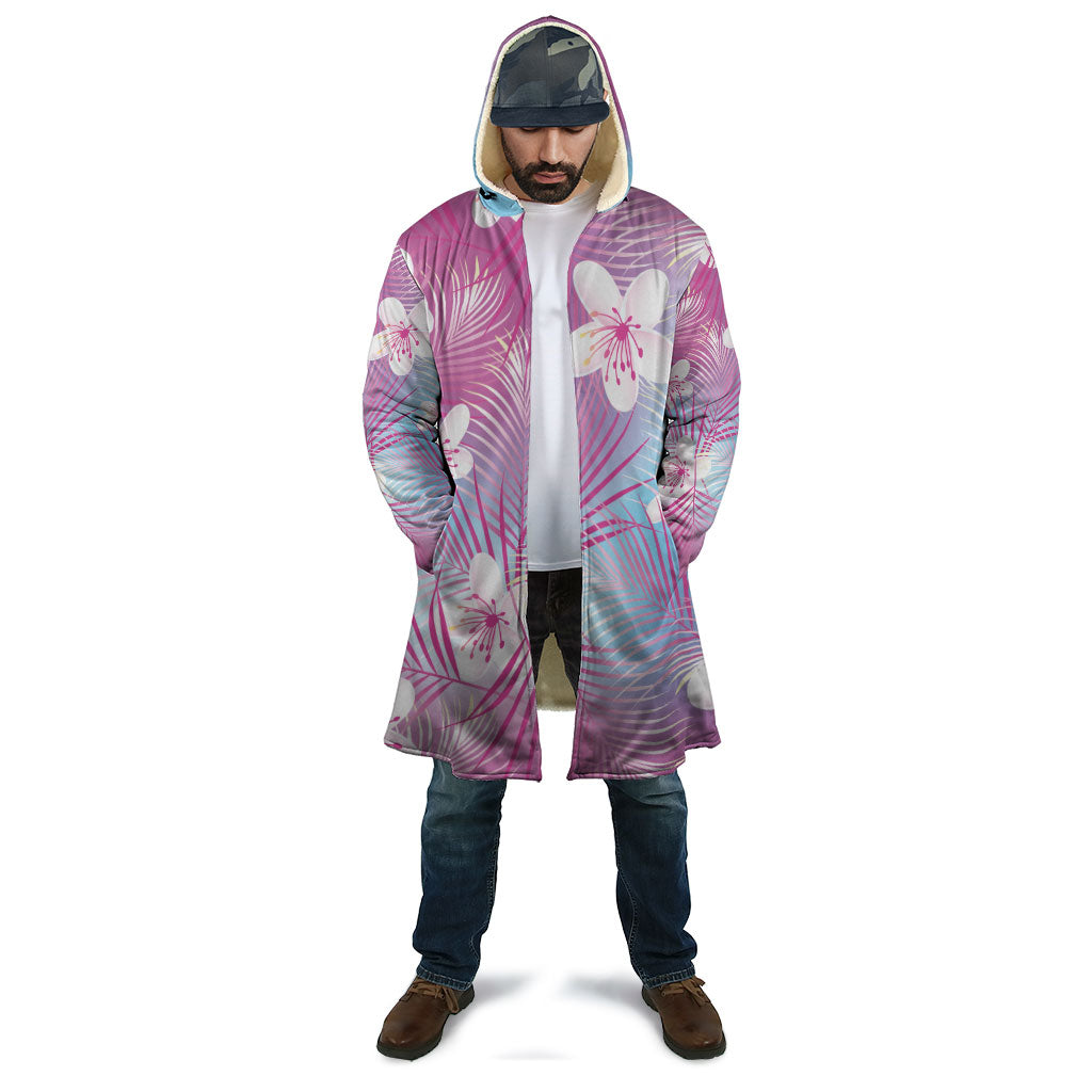 Pink Aloha Hawaiian Cloak Tropical Flower Palm Leaf Pattern LT19 - Polynesian Pride
