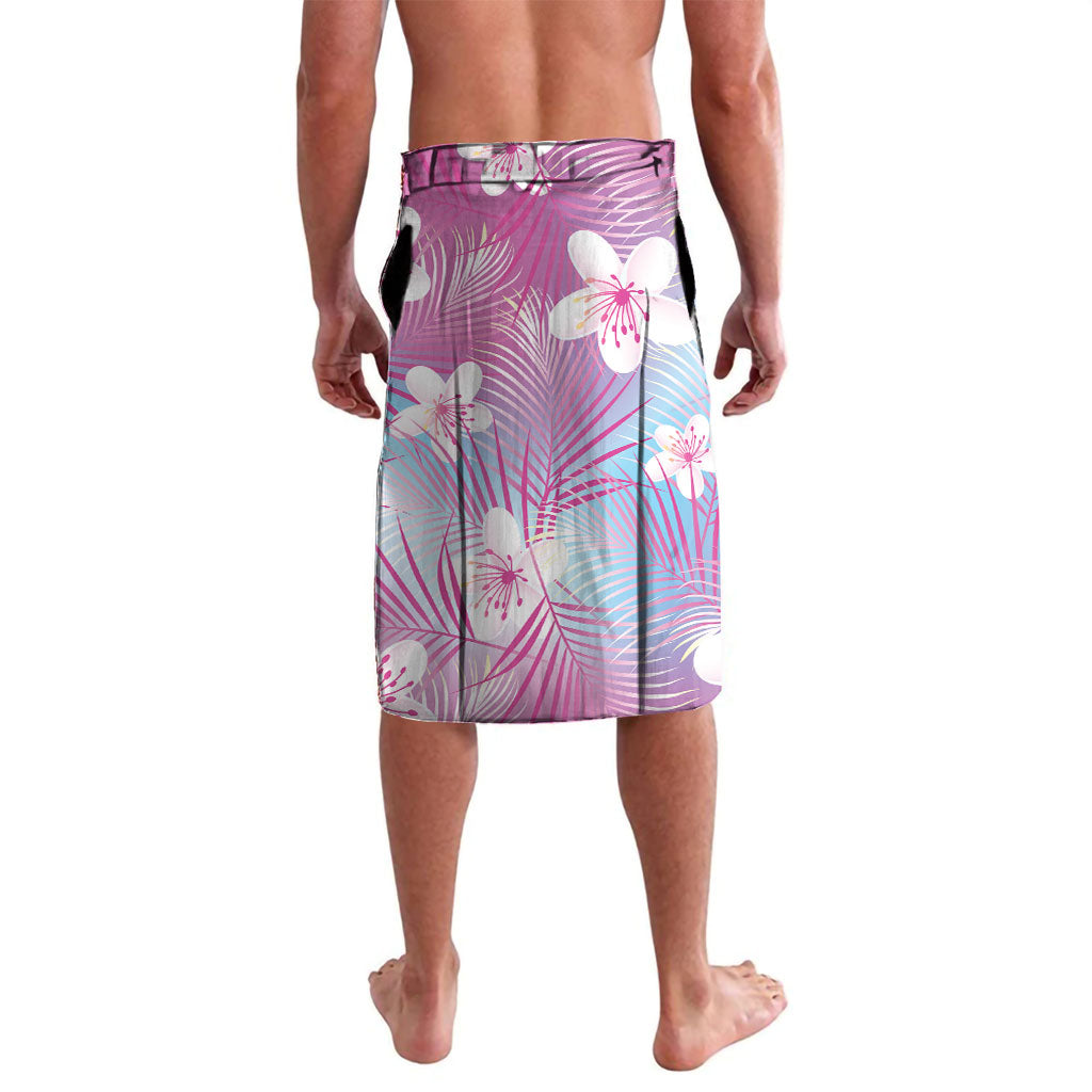 Pink Aloha Hawaiian Lavalava Tropical Flower Palm Leaf Pattern LT19 - Polynesian Pride