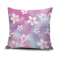 Pink Aloha Hawaiian Pillow Cover Tropical Flower Palm Leaf Pattern LT19 Pink - Polynesian Pride