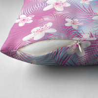 Pink Aloha Hawaiian Pillow Cover Tropical Flower Palm Leaf Pattern LT19 - Polynesian Pride