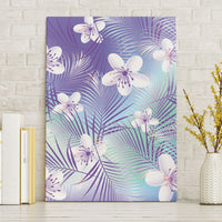 Purple Aloha Hawaiian Canvas Wall Art Tropical Flower Palm Leaf Pattern LT19 Without Frame Purple - Polynesian Pride