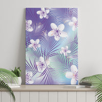 Purple Aloha Hawaiian Canvas Wall Art Tropical Flower Palm Leaf Pattern LT19 - Polynesian Pride