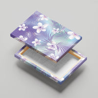 Purple Aloha Hawaiian Canvas Wall Art Tropical Flower Palm Leaf Pattern LT19 - Polynesian Pride