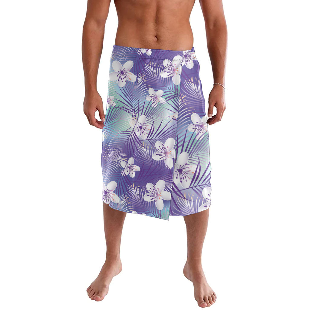 Purple Aloha Hawaiian Lavalava Tropical Flower Palm Leaf Pattern LT19 Purple - Polynesian Pride