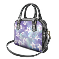 Purple Aloha Hawaiian Shoulder Handbag Tropical Flower Palm Leaf Pattern LT19 - Polynesian Pride