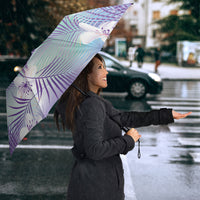 Purple Aloha Hawaiian Umbrella Tropical Flower Palm Leaf Pattern LT19 - Polynesian Pride