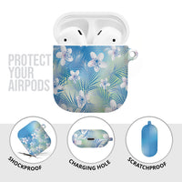 Blue Aloha Hawaiian AirPods Case Tropical Flower Palm Leaf Pattern LT19 - Polynesian Pride