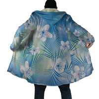Blue Aloha Hawaiian Cloak Tropical Flower Palm Leaf Pattern LT19 - Polynesian Pride