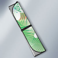 Green Aloha Hawaiian Auto Sun Shade Tropical Flower Palm Leaf Pattern LT19 - Polynesian Pride