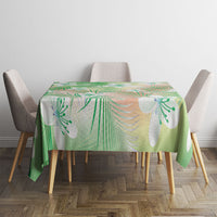 Green Aloha Hawaiian Tablecloth Tropical Flower Palm Leaf Pattern LT19 - Polynesian Pride