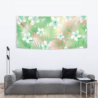 Green Aloha Hawaiian Tapestry Tropical Flower Palm Leaf Pattern LT19 - Polynesian Pride