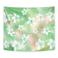 Green Aloha Hawaiian Tapestry Tropical Flower Palm Leaf Pattern LT19 - Polynesian Pride