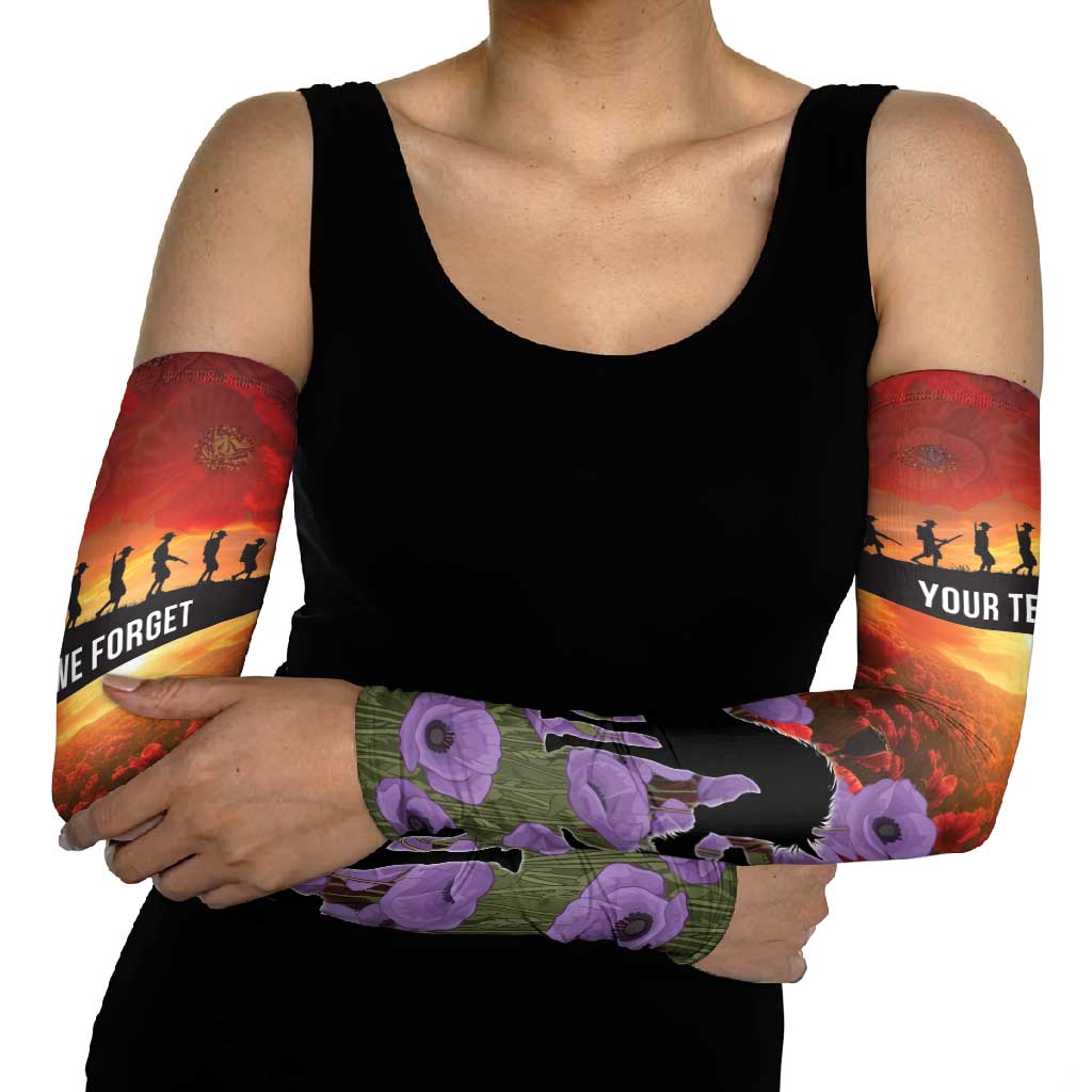 Personalised ANZAC Day Arm Sleeves Remembering the Animals of War