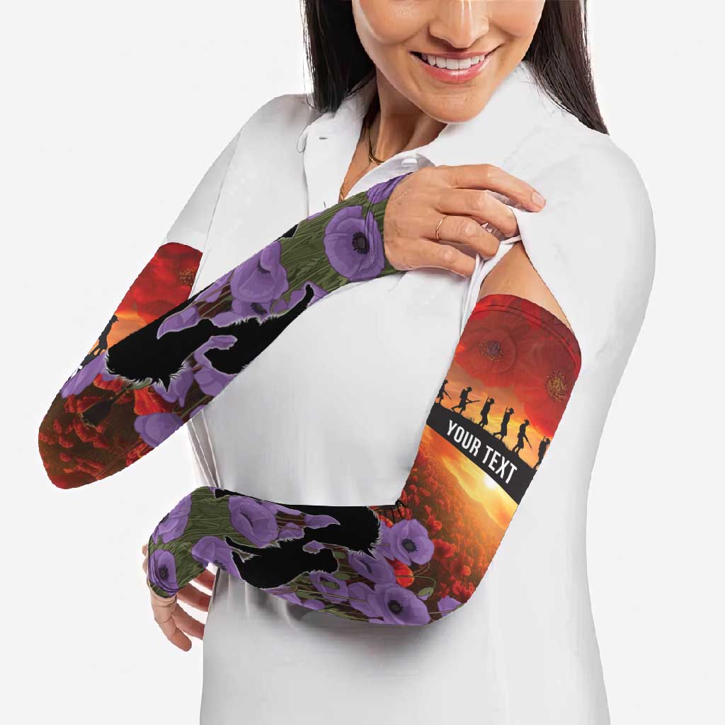 Personalised ANZAC Day Arm Sleeves Remembering the Animals of War