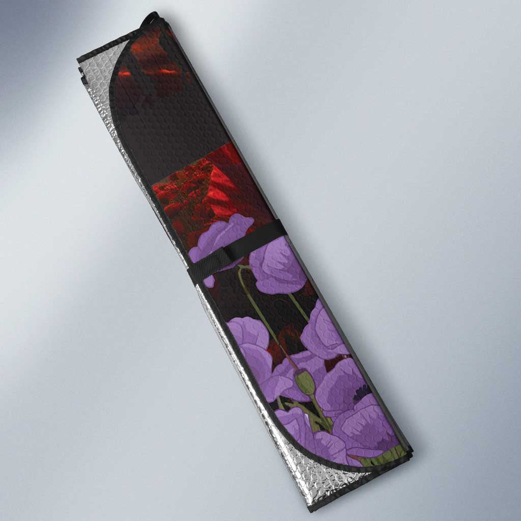 Personalised ANZAC Day Auto Sun Shade Remembering the Animals of War