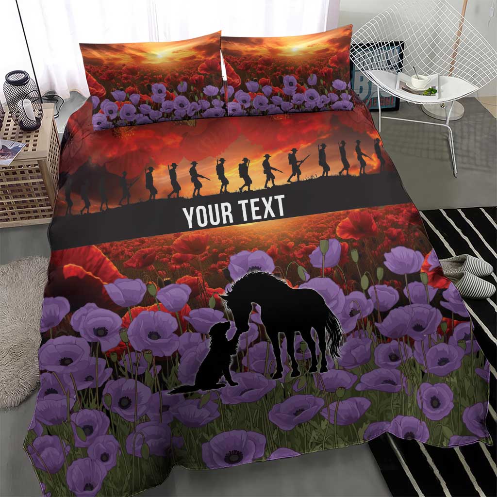 Personalised ANZAC Day Bedding Set Remembering the Animals of War LT19 - Polynesian Pride