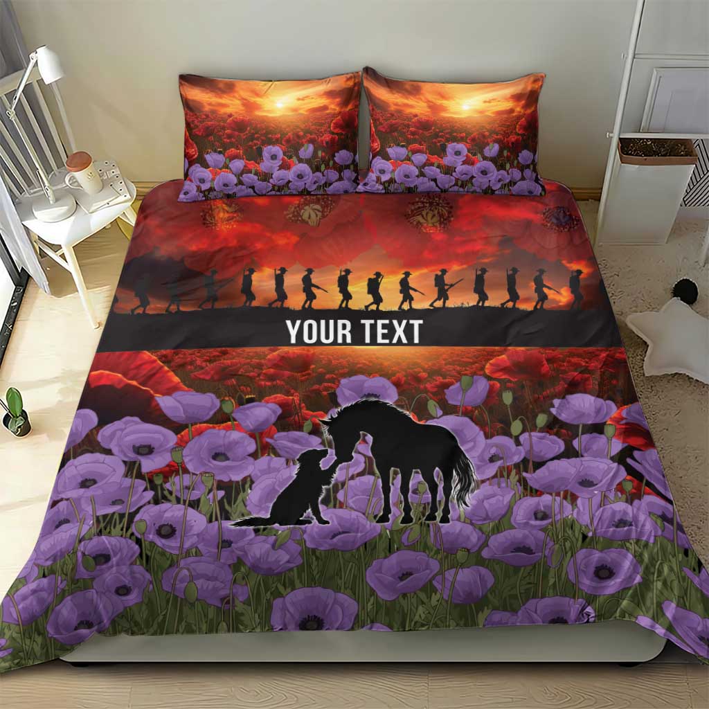 Personalised ANZAC Day Bedding Set Remembering the Animals of War LT19 - Polynesian Pride