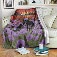 Personalised ANZAC Day Blanket Remembering the Animals of War