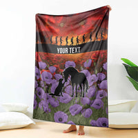 Personalised ANZAC Day Blanket Remembering the Animals of War
