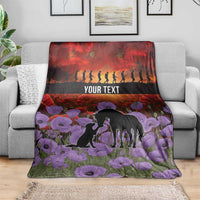 Personalised ANZAC Day Blanket Remembering the Animals of War