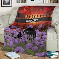 Personalised ANZAC Day Blanket Remembering the Animals of War