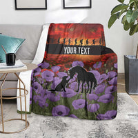 Personalised ANZAC Day Blanket Remembering the Animals of War