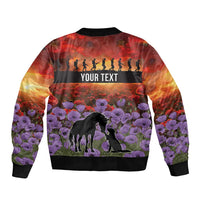 Personalised ANZAC Day Bomber Jacket Remembering the Animals of War LT19 - Polynesian Pride
