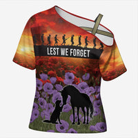 Personalised ANZAC Day Cross Shoulder Shirt Remembering the Animals of War