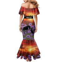Personalised ANZAC Day Family Matching Mermaid Dress and Hawaiian Shirt Remembering the Animals of War
