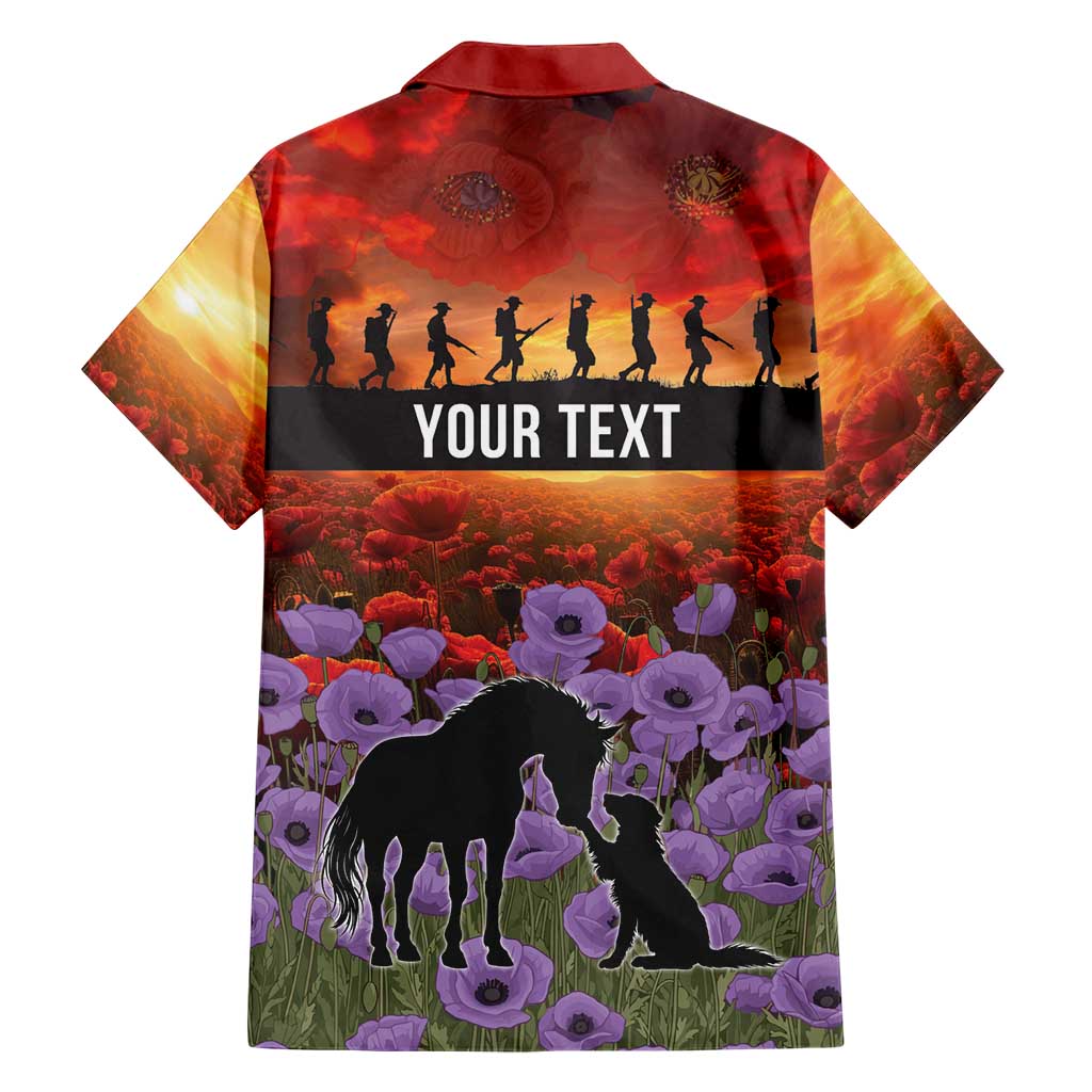 Personalised ANZAC Day Family Matching Tank Maxi Dress and Hawaiian Shirt Remembering the Animals of War